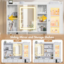 Advwin Dressing Table Vanity Desk w/ Mirror RGB Cabinet