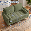Advwin 2 Seater Corduroy Loveseat Sofa with Tufted Cushion