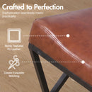 Advwin Set of 4 PU Leather Bar Stools with Footrest