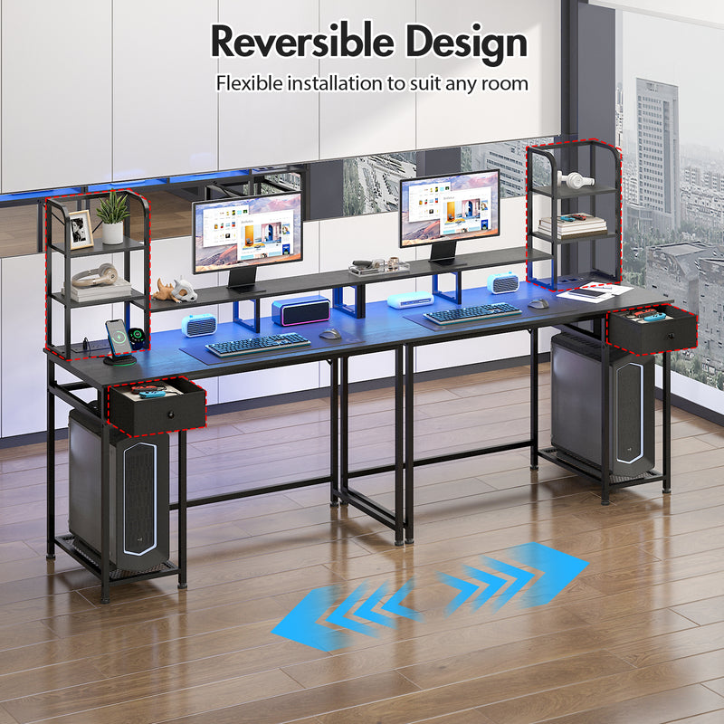 Advwin Reversible LED Gaming Desk
