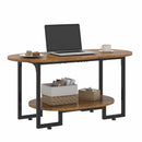 Advwin 2-Tier Coffee Table with Open Storage Shelf