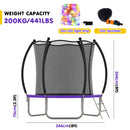 Advwin 8FT Outdoor Trampoline for Kids w/Ladder