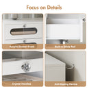 Advwin Corner Dressing Table with LED Mirror and Drawers