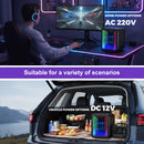 Advwin 4L Mini Fridge with LED Light Black