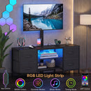 Advwin 130cm LED TV Cabinet with Adjustable Mount