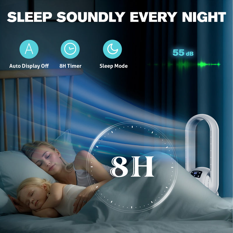 Advwin Fans Advwin Heater Bladeless Tower Fan with Air Purifier