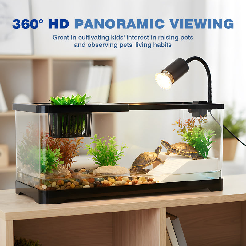 Advwin Turtle Tank Kit with Basking Platform & Basking Light