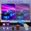 Advwin 1080P Mini Projector with WiFi6 & BT5.4