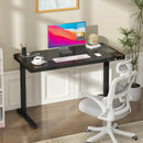 Advwin Electric Standing Desk with Drawer Glass Desktop