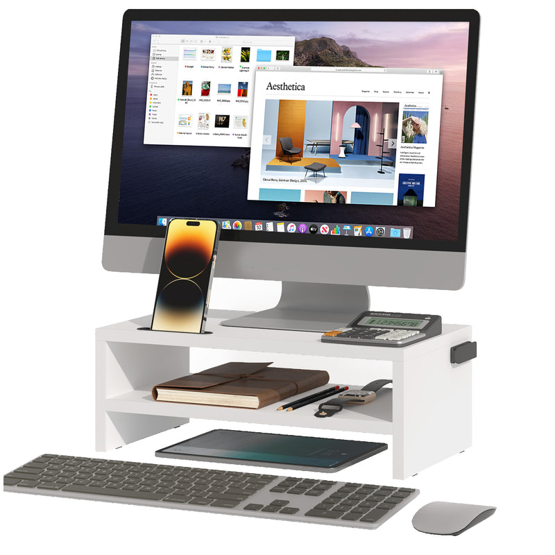 Advwin Monitor Stand Riser with Storage 2 Tiers
