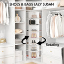 Advwin 7 Tier 360° Rotating Shoe Rack Tower White