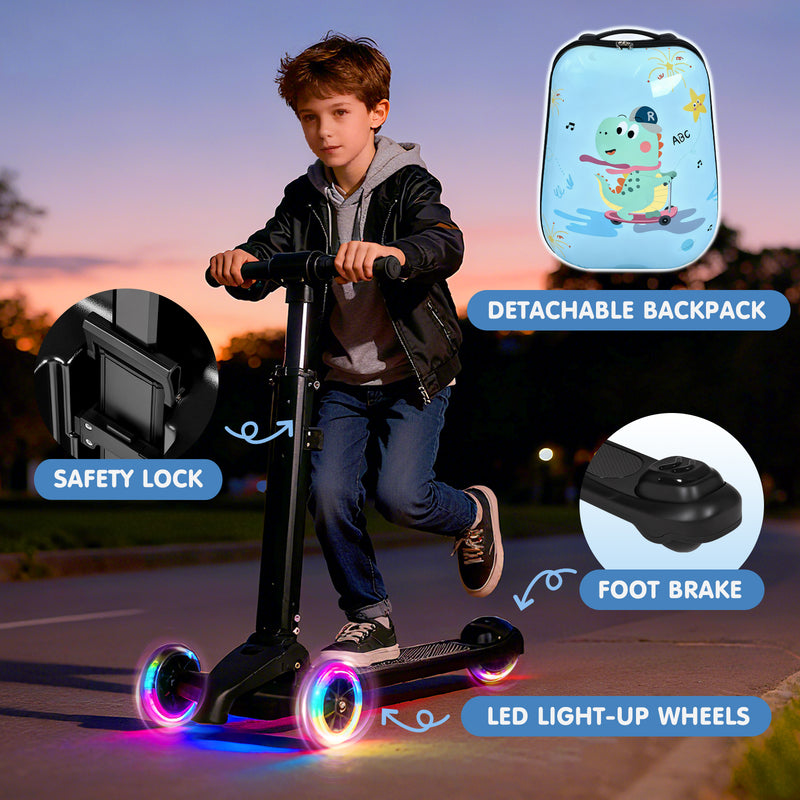 Advwin Foldable 2-in-1 Kids Ride-on Luggage with Wheels