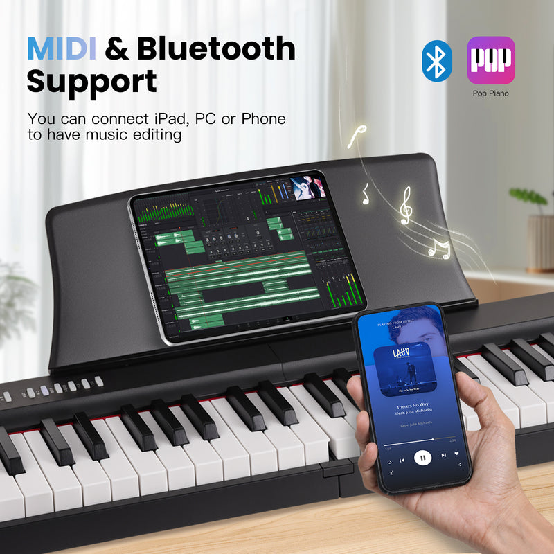 Advwin 88-Key Foldable Electronic Keyboard Piano
