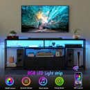 Advwin 160cm TV unit Cabinet with RGB LED Light and Drawers