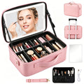 Advwin 15" Portable Makeup Case with LED Light Mirror