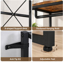 Advwin L-Shaped Portable Closet Rack with 3 Drawers