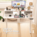 Advwin Electric Standing Desk with Monitor Stand  White