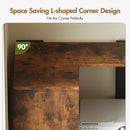 Advwin 5-Tier Corner Bookshelf 160cm