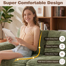 Advwin 162cm Loveseat Floor Sofa Corduroy Boneless Couch
