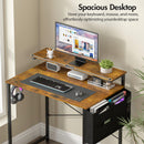 Advwin 80cm Computer Desk w/ Adjustable Monitor Stand