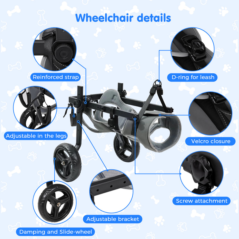 Advwin Dog Wheelchair for Hind Legs 12.5–20kg Pets