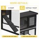 Advwin Rabbit Hutch 2 storey Wooden Pet Cage