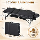 Advwin 3 Fold Portable Massage Table with Carry Bag