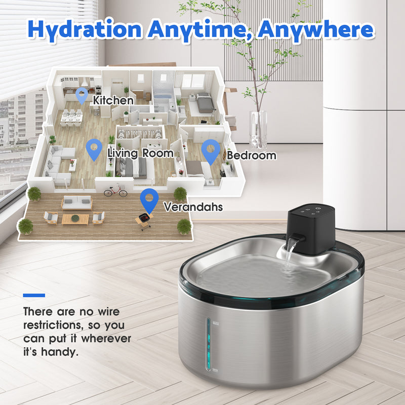 Advwin 4L Wireless Cat Water Fountain(Pre-order)