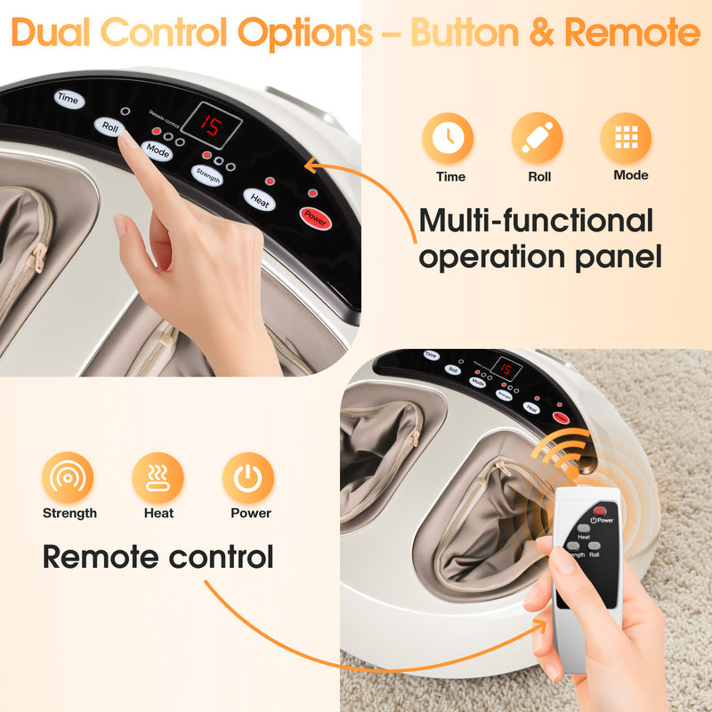 Advwin Heated Foot Massager Deep Kneading 3 Modes