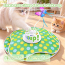 Advwin 3-in-1 Interactive Cat Toy w/ Butterfly & Feather Wand