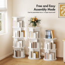 Advwin 4 Tiers Rotating Bookshelf Corner Bookcase