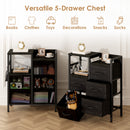 Advwin Chest of 5 Drawers Storage Cabinet