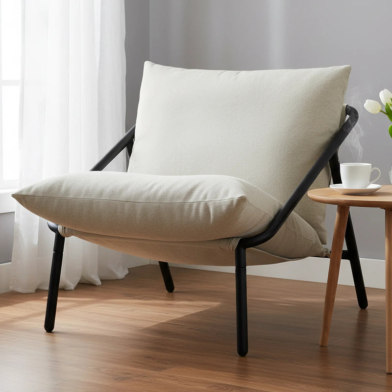 Advwin Chenille Accent Chair with Metal Frame