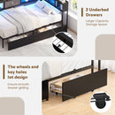 Advwin King Single Corner Bed Frame with Storage Drawers