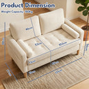 Advwin 2 Seater Corduroy Loveseat Sofa with Tufted Cushion