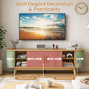 Advwin 157cm TV unit Cabinet w/ Power Outlet & LED Light