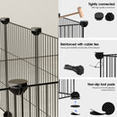 Advwin DIY Pet Playpen with 20 Metal & 24 Transparent Panels