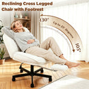 Advwin Armless Office Chair with Footstool & Rocking