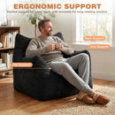 Advwin 83*90cm Corduroy Bean Bag Chair with Backrest