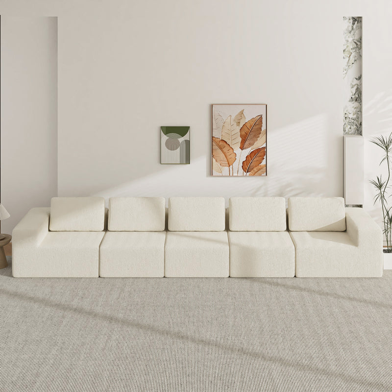 Advwin 415cm 5 Seater Sofa Convertible U Shaped Sofa