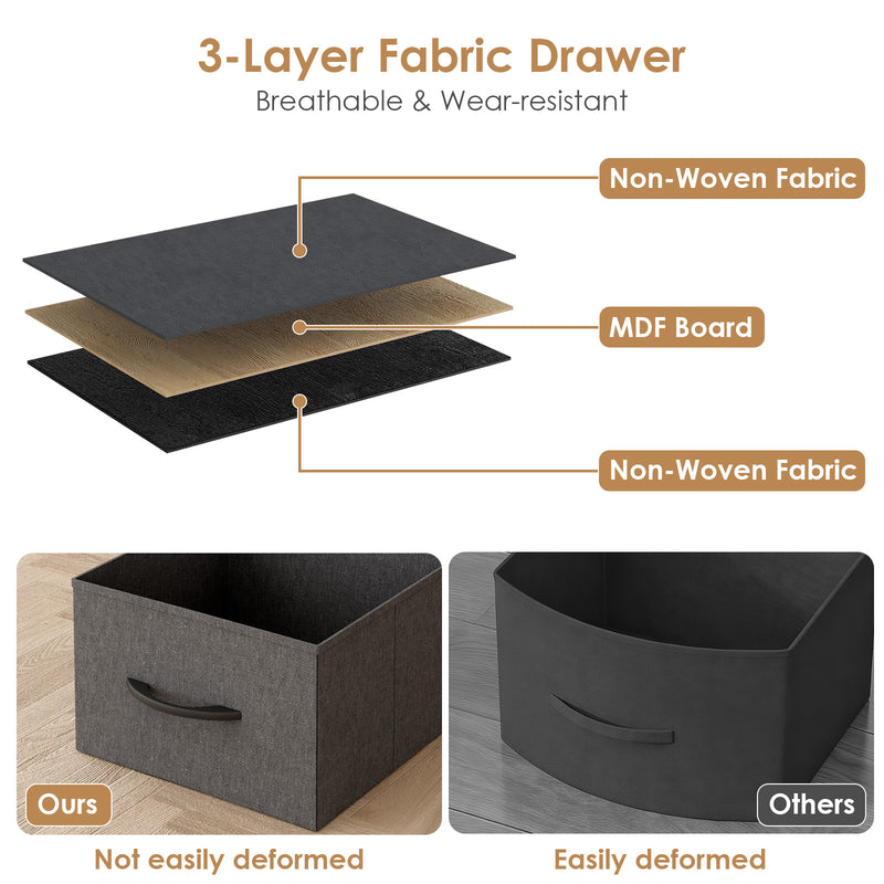 Advwin Tall Dresser for Bedroom with Adjustable Feet