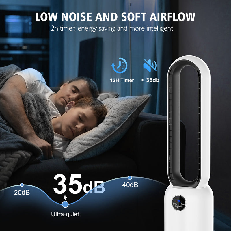 Advwin Upgraded Bladeless Tower Fan with Remote