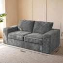 Advwin 162cm Loveseat Floor Sofa Corduroy Boneless Couch