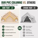 Advwin 2-6 Person Inflatable Glamping Tent with Pump