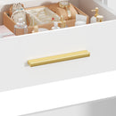 Advwin Dressing Table Stool Set w/ LED Lights & Storage