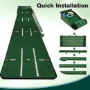 Advwin Golf Putting Mat with Auto Ball Return & 3 Holes