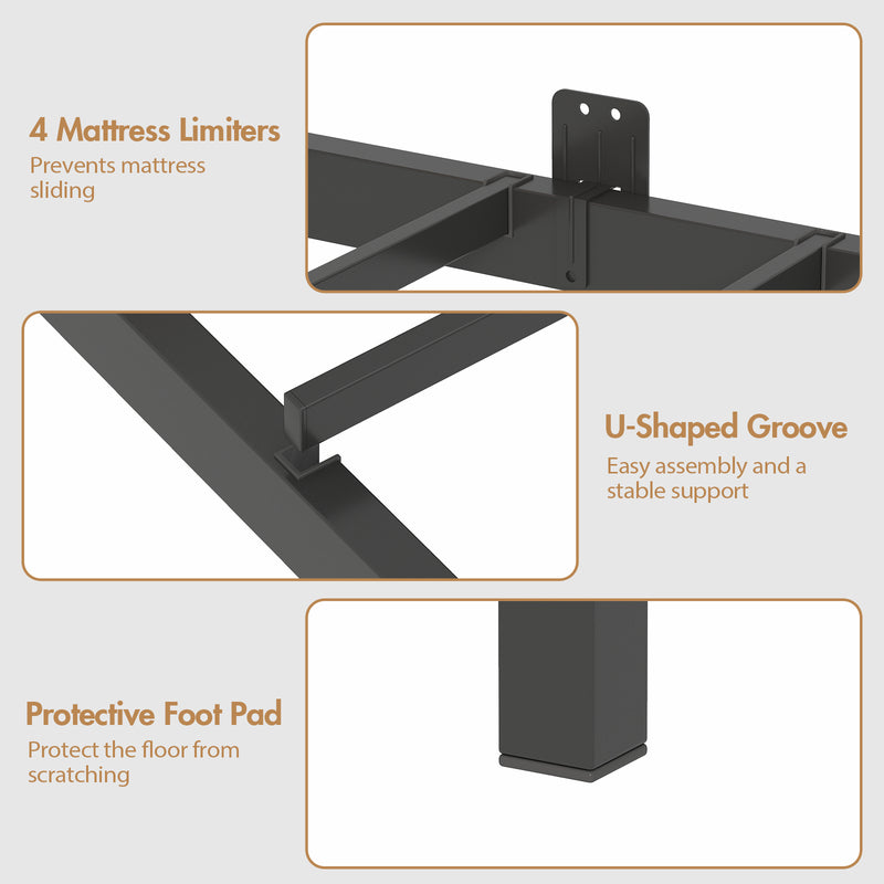 Advwin King Single Corner Bed Frame