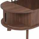 Advwin 120cm Oval Lift Top Coffee Table w/ Hidden Storage