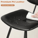 Advwin Set of 2 PU Leather Bar Stools with Back & Footrest