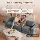 Advwin 235cm Corduroy 3-Seater Modular Sofa Bed